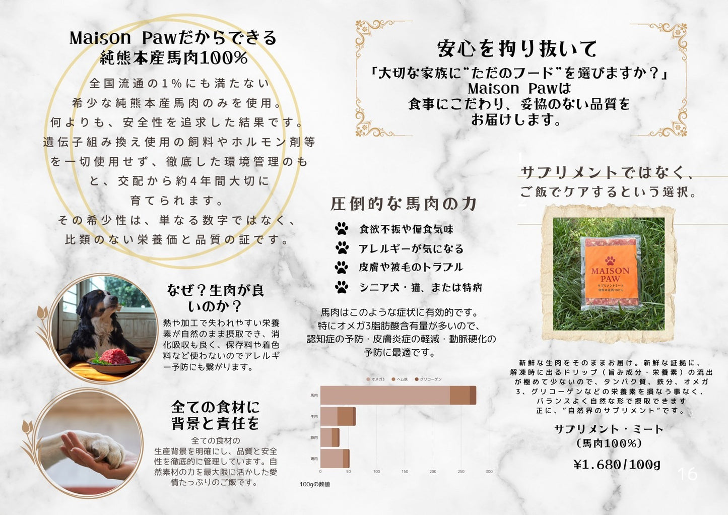 純熊本産馬 アキレス 小型犬用 50g